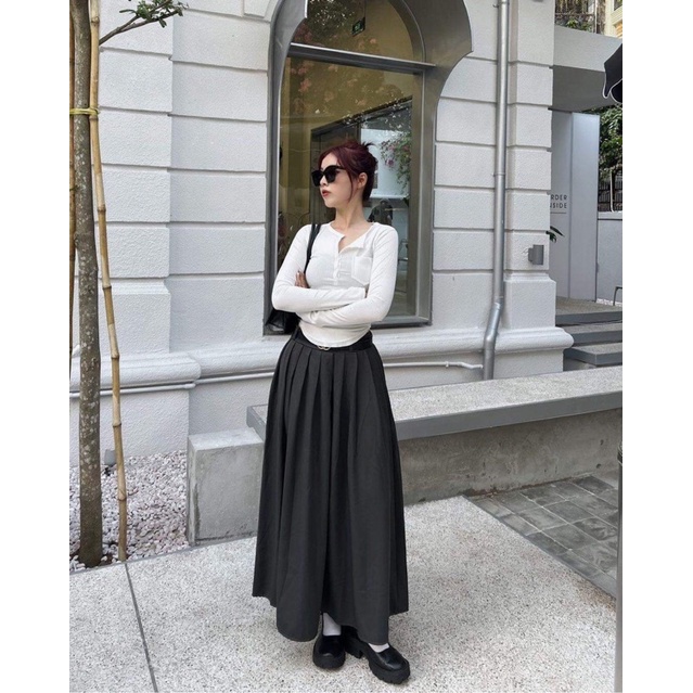 Áo body tay dài, Áo thun vạt chéo, Thun gân tay dài xuất xịn | BigBuy360 - bigbuy360.vn