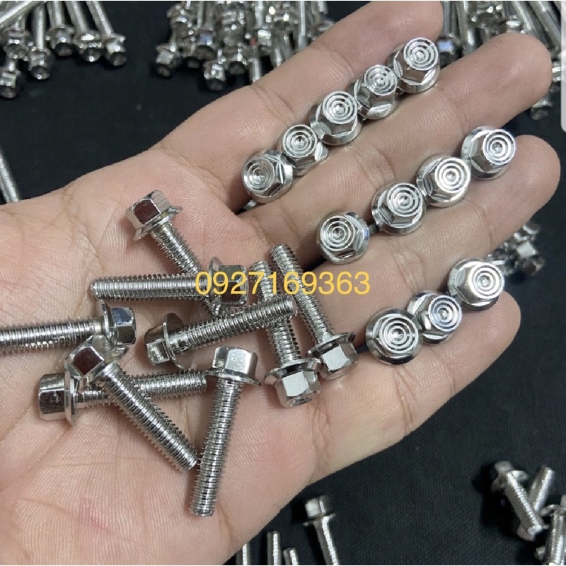 Ốc 6ly đầu cao Thái V2 Salaya inox gắn lốc máy và nhiều vị trí khác