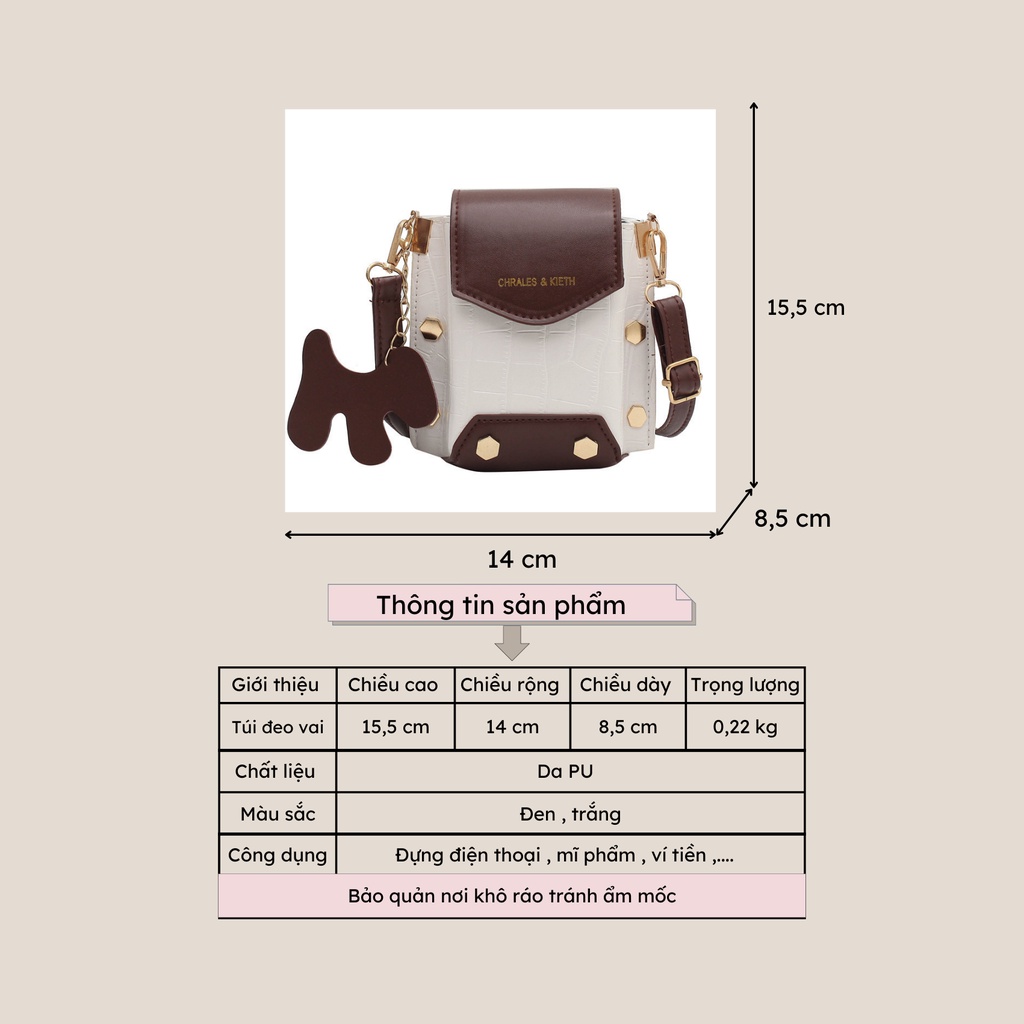 Túi đeo chéo nữ mini phong cách trẻ trung ca tính AVAISTORE TD10