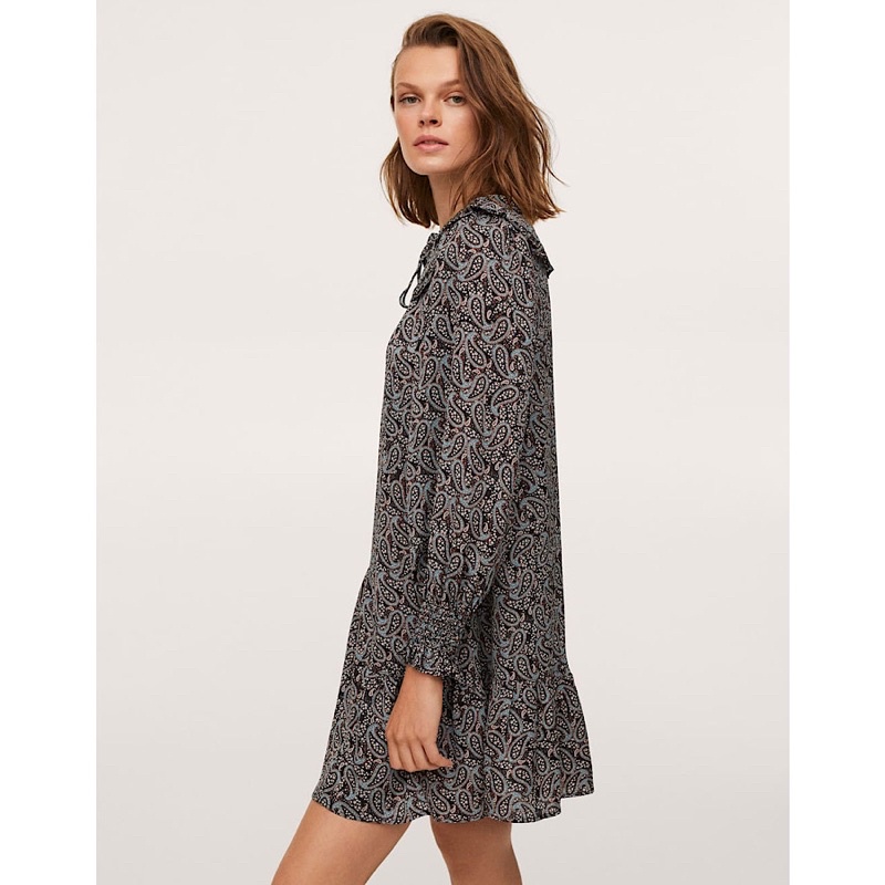 Váy Babydoll Cổ Sen hót hít Mango Auth