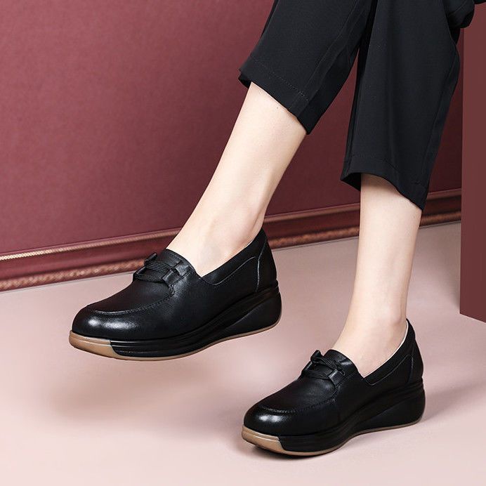 Giày Da cotton Đế Dày Thời Trang Mùa Thu Cho Nữ