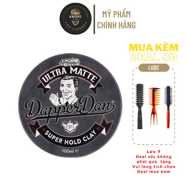 Sáp vuốt tóc Dapper Dan Ultra Matte giữ nếp khủng, dành cho tóc dày cứng khó vô nếp