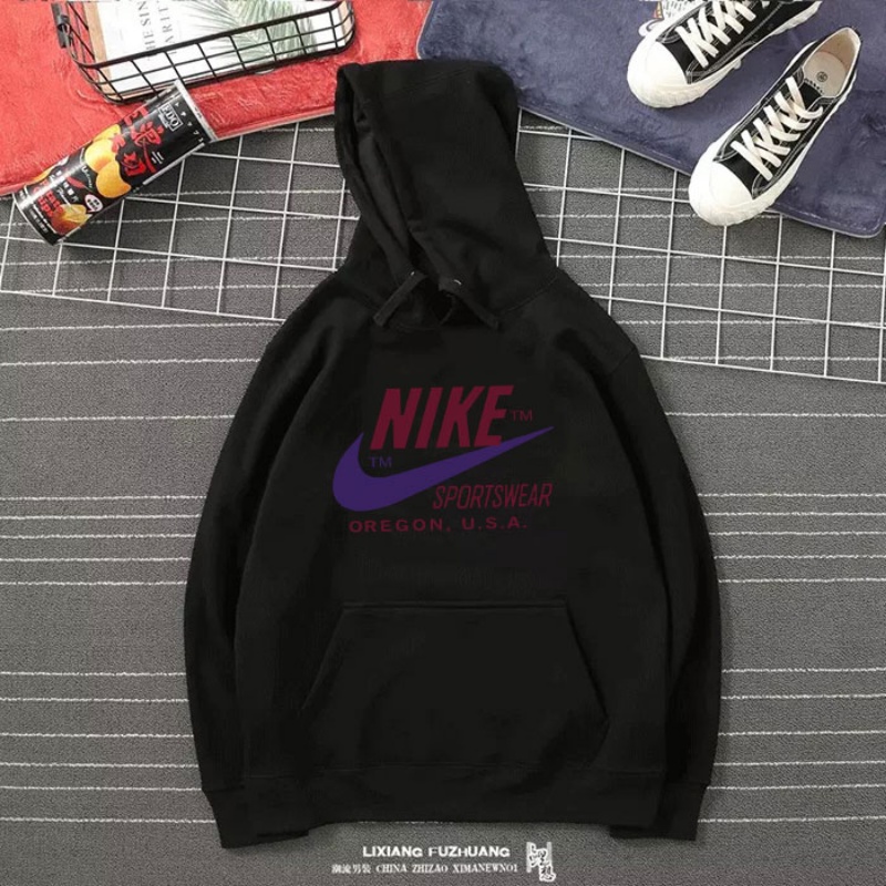 Áo Hoodie Nike 100% Cotton Dáng Rộng Thời Trang Dành Cho Nam Và Nữ