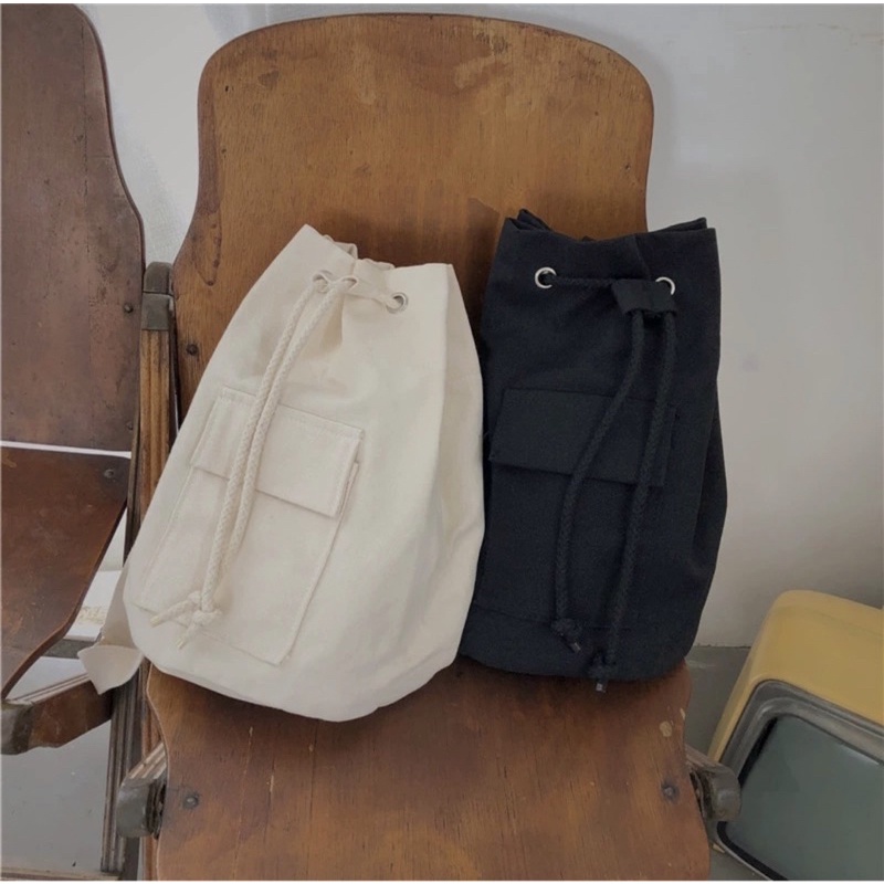 Túi Tote Balo Kiểu Rút Vải Canvas