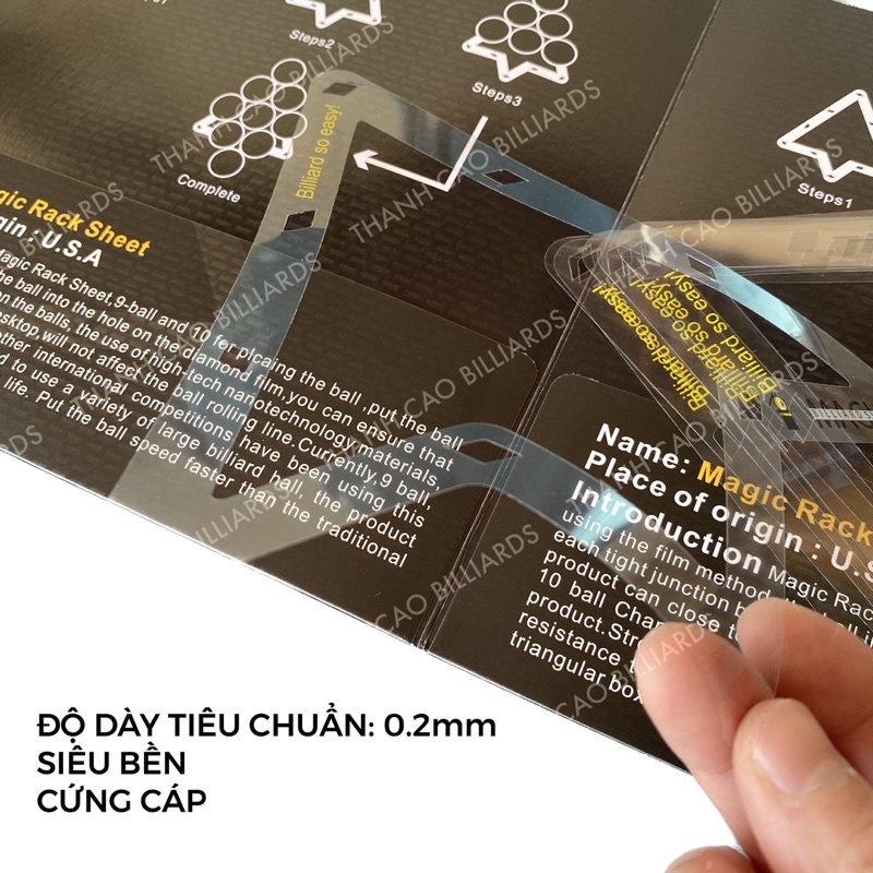 Film Xếp Bóng Magic Trong Suốt | Phim Xếp 9 Bi 10 Bi | Phim Xếp Bóng Bida Loại Dày 0.2mm