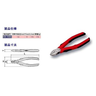 Kìm cắt tone kn-150g - made in japan