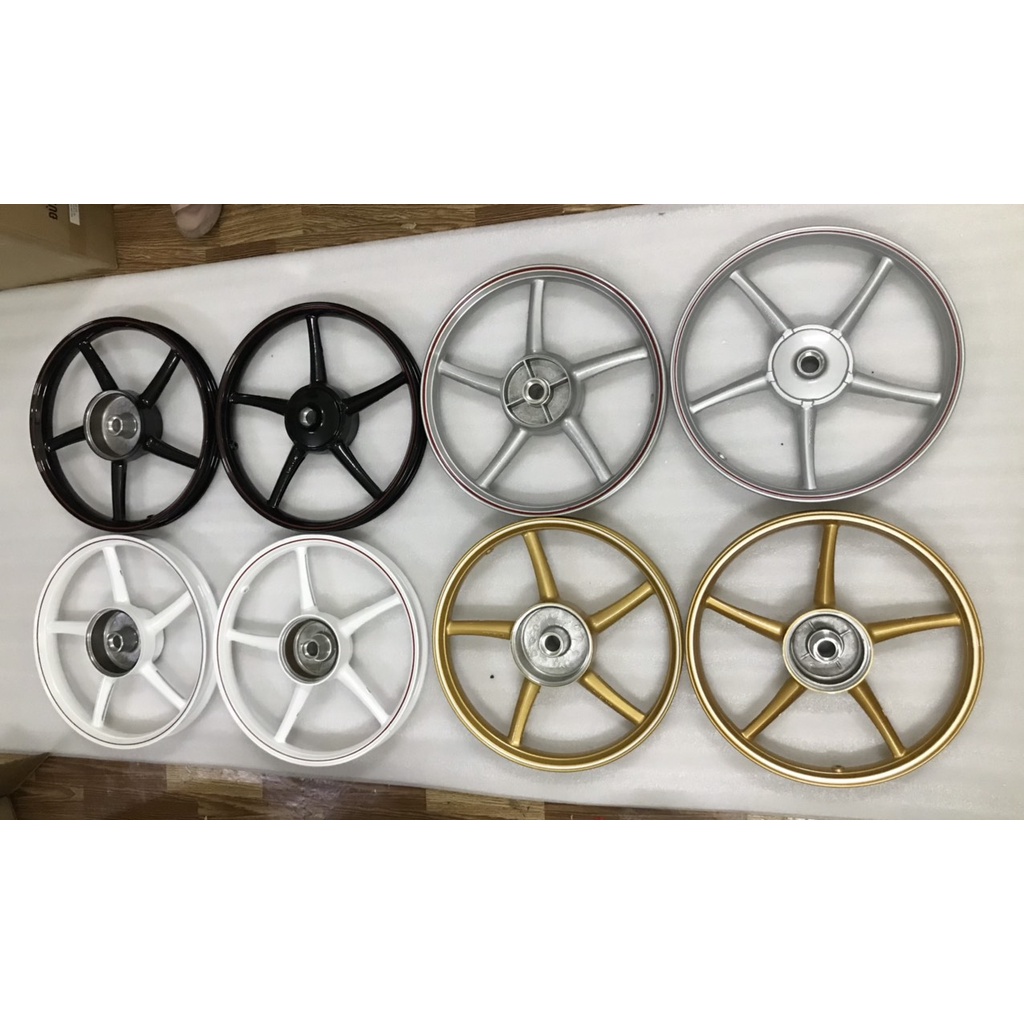 MÂM VÀNH ĐÚC 5 CÂY KIỂU NHƯ RCB ĐÙM(PHANH CƠ) TRƯỚC SAU YAMAHA SIRIUS JUPITER TAURUS RÁP LÊN ZIN THE