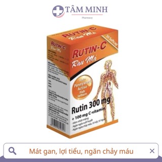 RUTIN C RAU MÁ BỀN THÀNH MẠCH, HỖ TRỢ VIÊM LOÉT MIỆNG, CHẢY MÁU, TRĨ NỘI, TRĨ NGOẠI