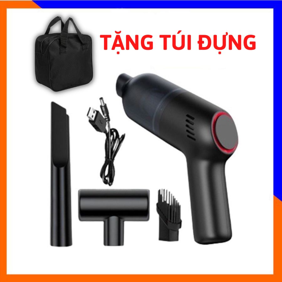 Máy hút bụi cầm tay đa năng, máy hút bụi cầm tay mini lực hút cực mạnh 9000PA, hút bụi ô tô, ga giường cực tiện lợi.