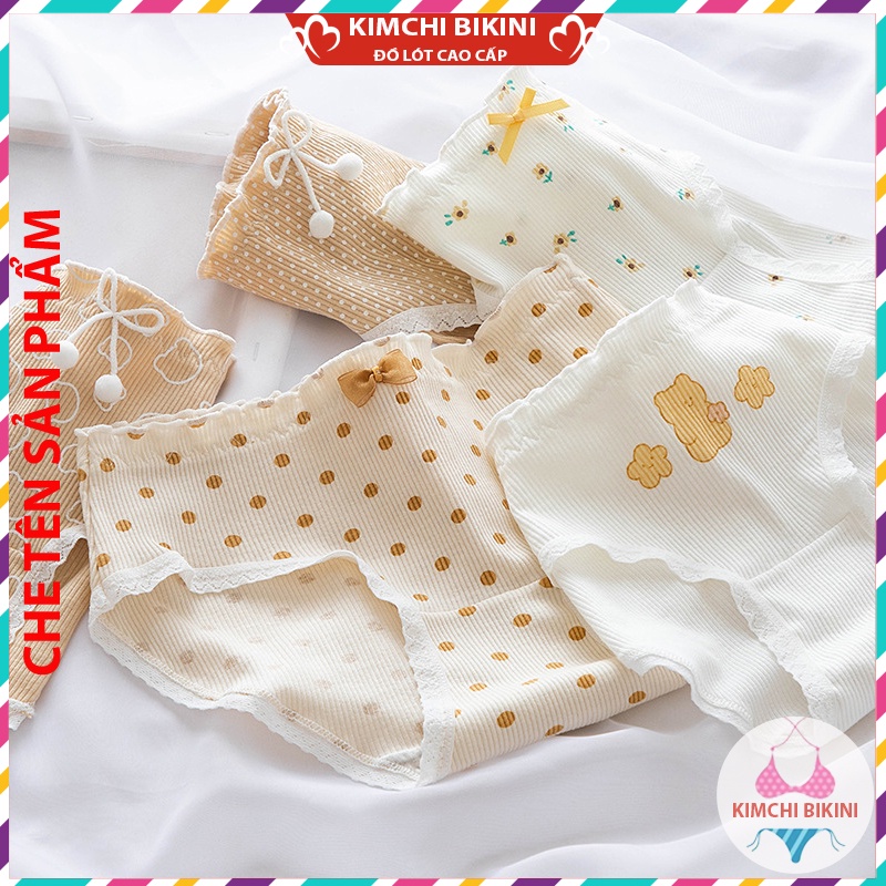 nội y cotton Cao Cấp Vải Mềm Thoáng Khí Thấm Hút Mồ Hôi KIMCHIBIKINI quần lót cho nữ dễ thương QL042