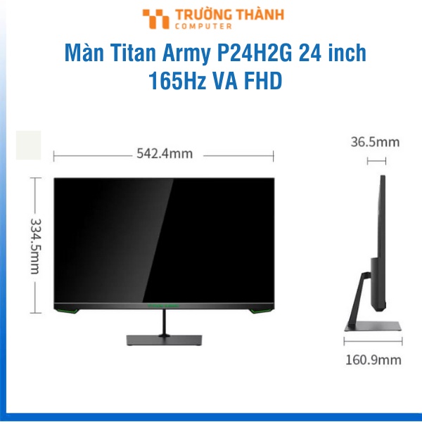 Màn hình Titan Army P24H2G 24 inch 165Hz VA FHD với kích thước 24inch, độ phân giải Full HD 1920*1080 | BigBuy360 - bigbuy360.vn