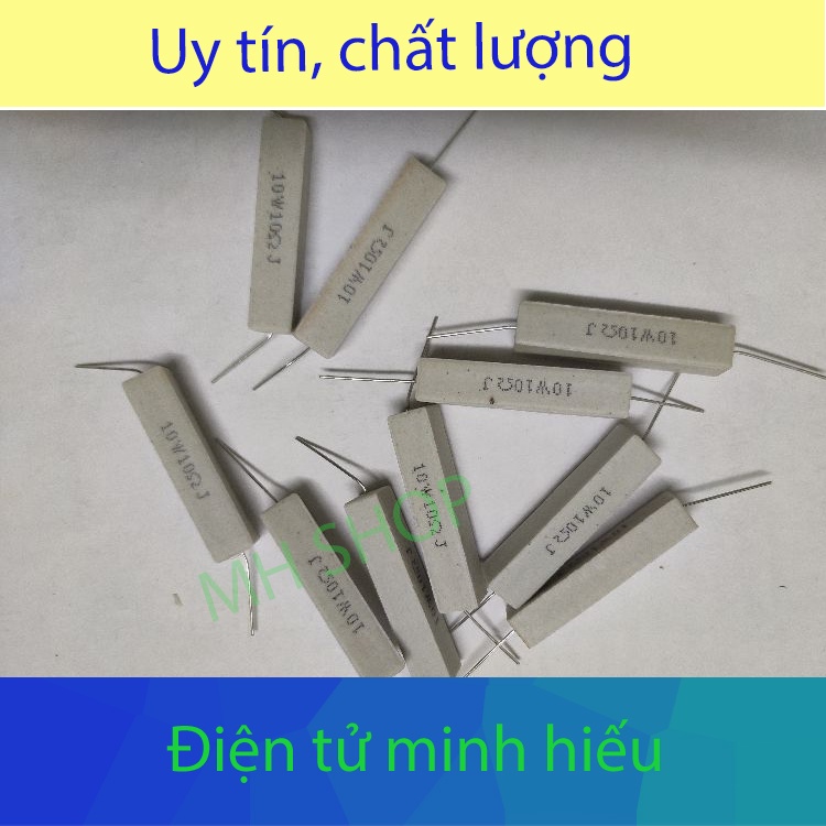 10 CON ĐIỆN TRỞ CÔNG SUẤT10W_10 Ohm_100 Ohm ĐIỆN TRỞ SỨ 10W - MỚI ĐÉT; BÓC HỘP; HÀNG NỘI ĐỊA, NGUYÊN BẢN CHUẨN CHẤT