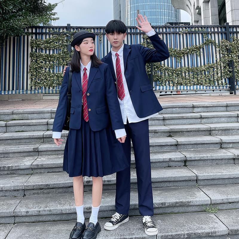 blazer nữ bigsize dày áo khoác hàn quốc Áo Khoác Vest Đồng Phục Học Sinh Trung Học Phong Cách Anh Quốc Mùa Thu Cho Cặp Đôi