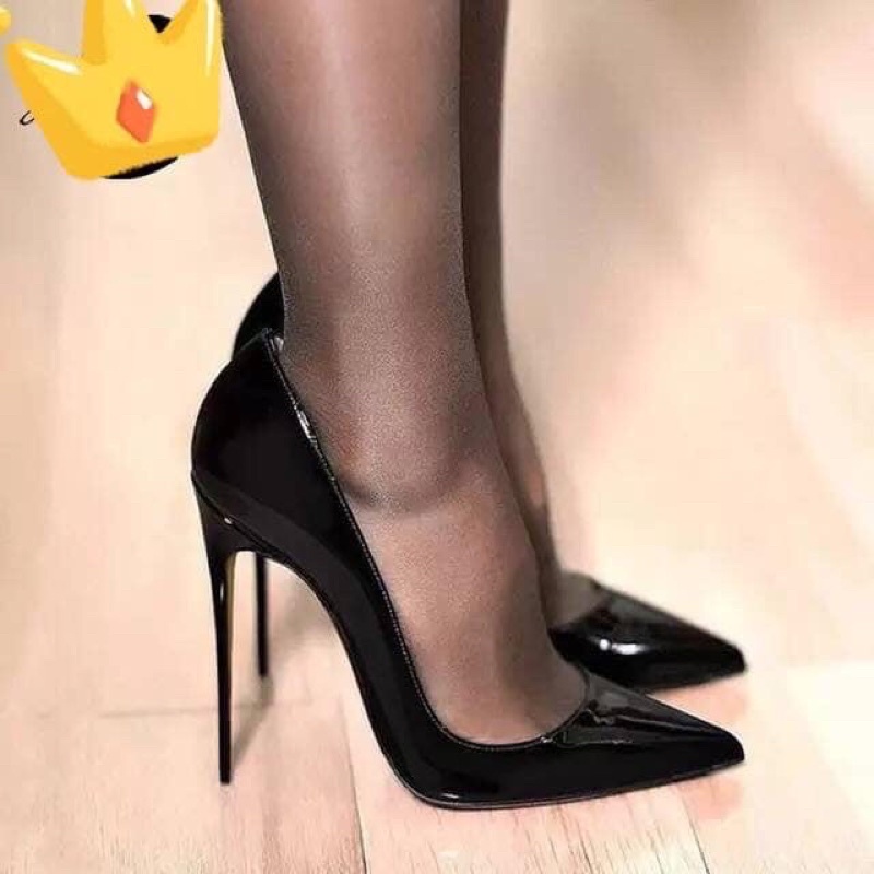 Giày Cao Gót Mũi nhọn Bít Mũi 11P (Đế Kem) - VNXK Cao Cấp - Full Size 34-41