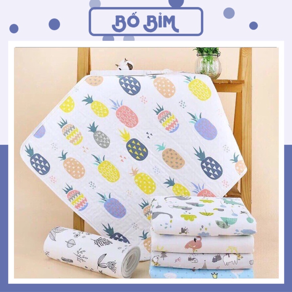 ⚡Lót Chống Thấm ⚡6 LỚP⚡ Sợi Tre Hình Thú-Thảm Lót Chống Thấm cho Bé 6 Lớp