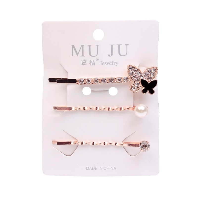 Set 3 kẹp tóc mai tăm đính đá cho bạn gái Lovelyhouse KEPTAMDINHDA168