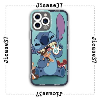 Ốp lưng iphone và samsung xiaomi oppo cạnh vuông Jicase Stitch ăn bánh 