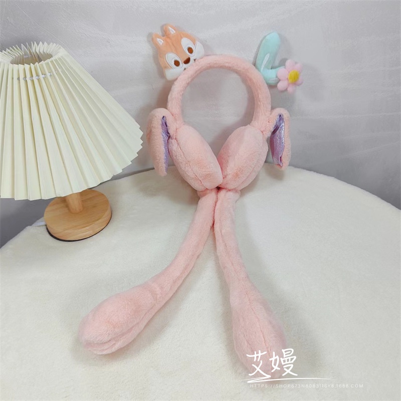 Gấu dâu Lotso Bông Chụp Tai Hình Gấu / Vịt Donald / Gấu Pooh / Gấu Pooh Mềm Mại Ấm Áp Thời Trang Cho Bé