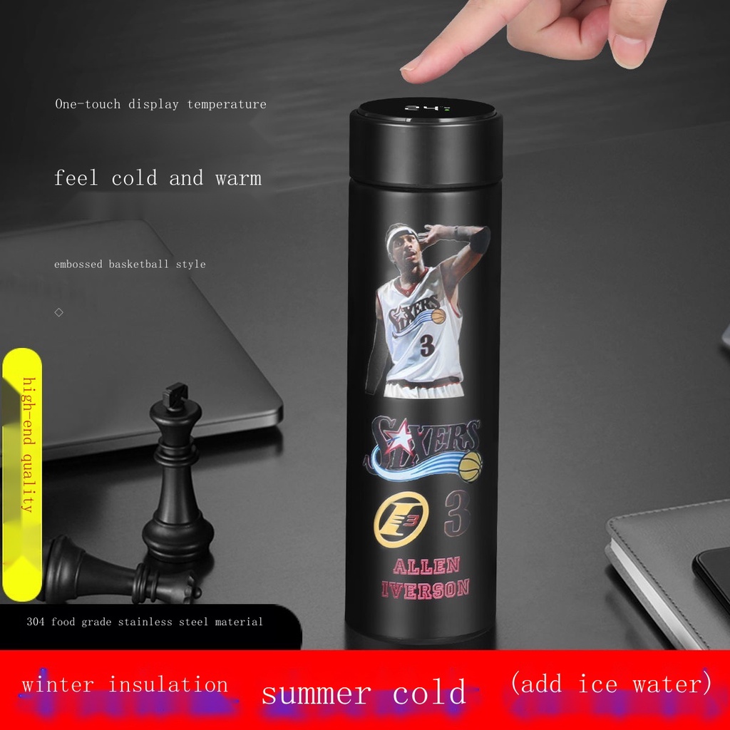 Bình Nước Giữ Nhiệt In Hình Anime Kobe James Curry Iverson Irving Messi C Ronaldo Sáng Tạo Thông Minh