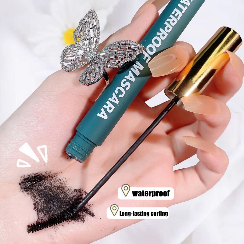 Mascara Bobeini 2 Màu Đầu Cọ Siêu Mịn Uốn Cong Làm Dày Lông Mi Lâu Trôi Kháng Nước Chống Thấm Mồ Hôi