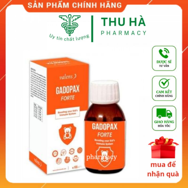 Gadopax fort cho bé tăng cường miễn dịch , sức đề kháng miễn dịch tự nhiên giúp bé khỏe mạnh chai 100ml_ Thu Hà pharmacy
