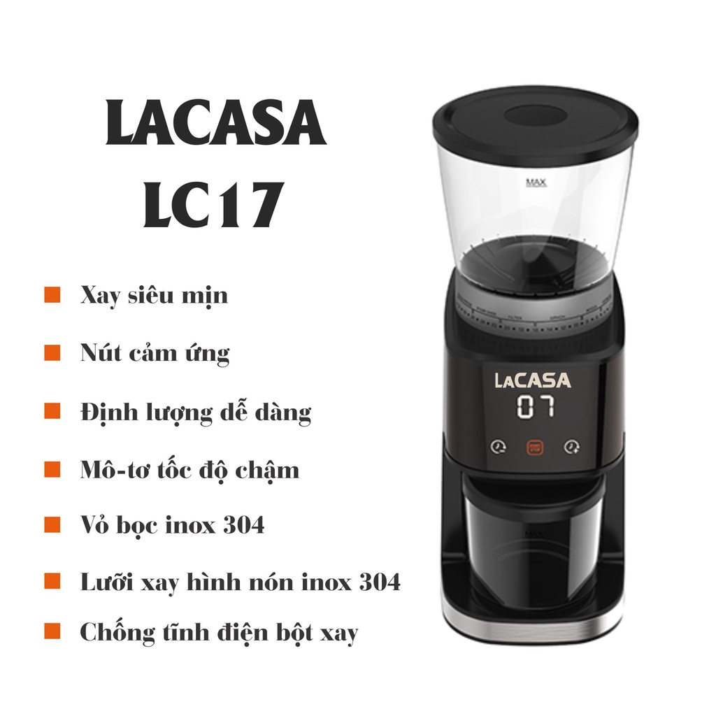 Bộ máy pha cà phê LaCasa CRM 3605E và LC 017