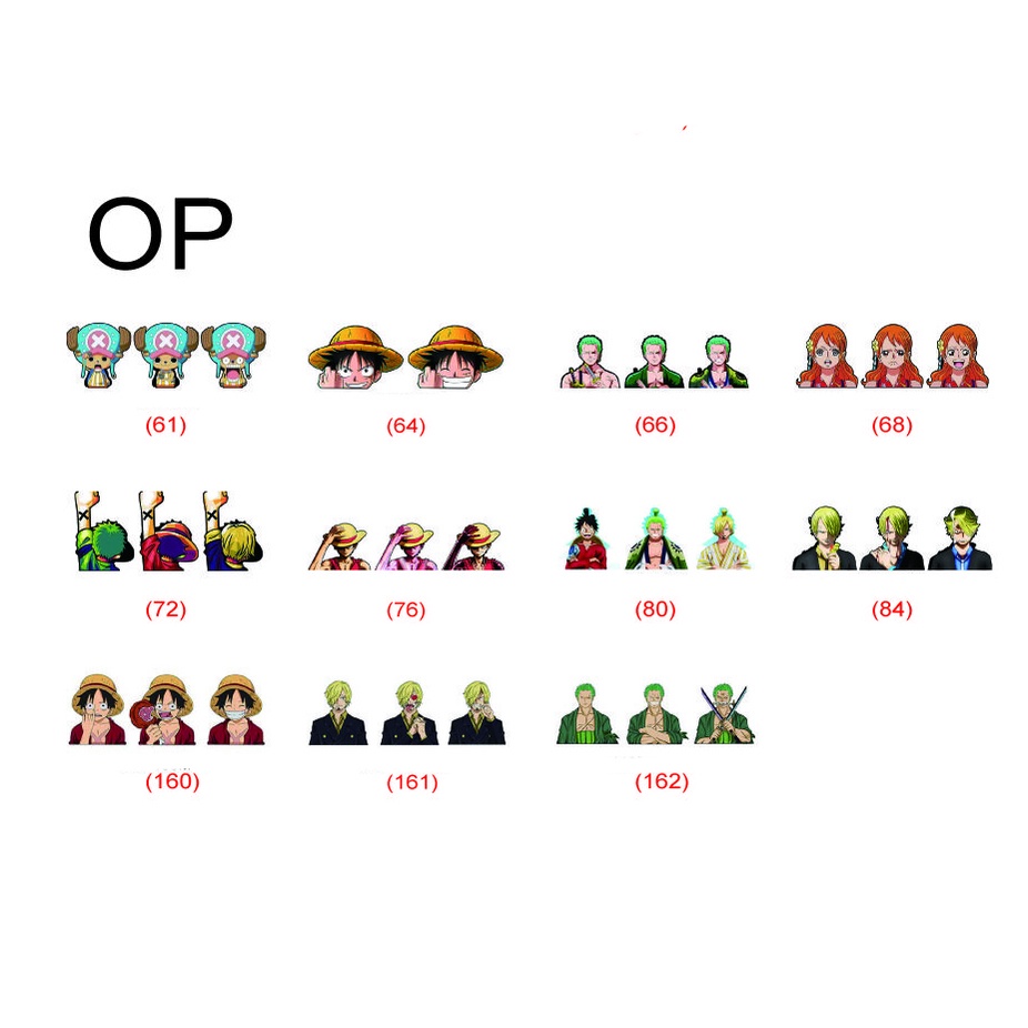 Sticker 3D One Piece dán điện thoại - laptop - ô tô chống nước