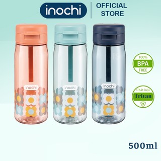 Bình nước tritan Inochi Kita Fami 500ml, không BPA, chịu nhiệt cao, bền, cao cấp, dùng được cho bé, gym, thể thao