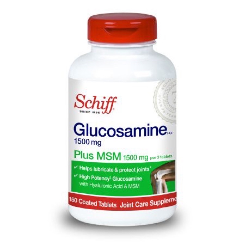 Glucosamine Schiff 1500mg plus MSM 2000mg plus D3 hỗ trợ xương khớp Mỹ🇺🇸
