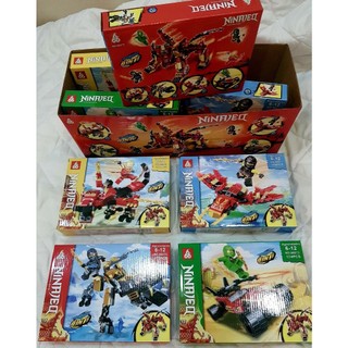 Đồ chơi lắp ghép xếp hình ninja phi cơ biến hình của kai