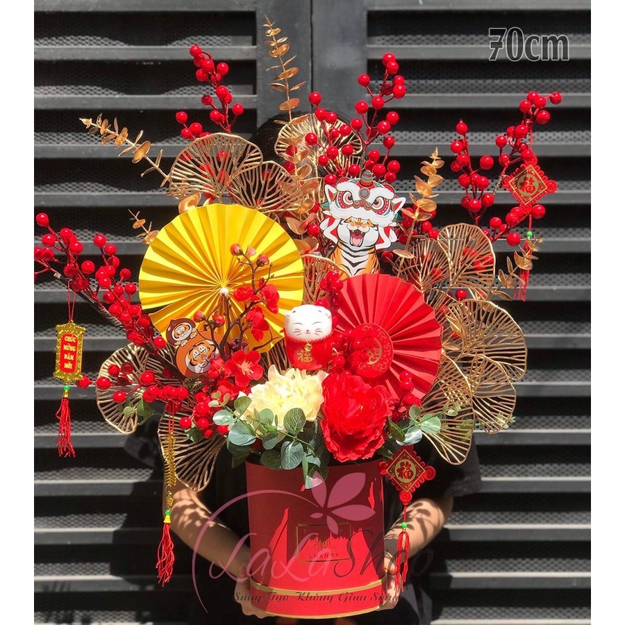 Hoa decor trang trí nhà cửa giá sỉ siêu rẻ - Phụ kiện trang trí tết hoa mai, hoa đào cao cấp nhiều mẫu cực đẹp