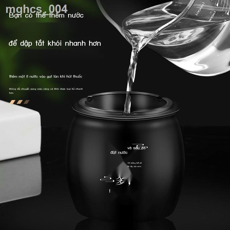 Gạt tàn chống bay tro phễu kiểu sáng tạo cá tính quà tặng thời trang phòng khách gia đình có nắp gạt tàn inox chống rơi