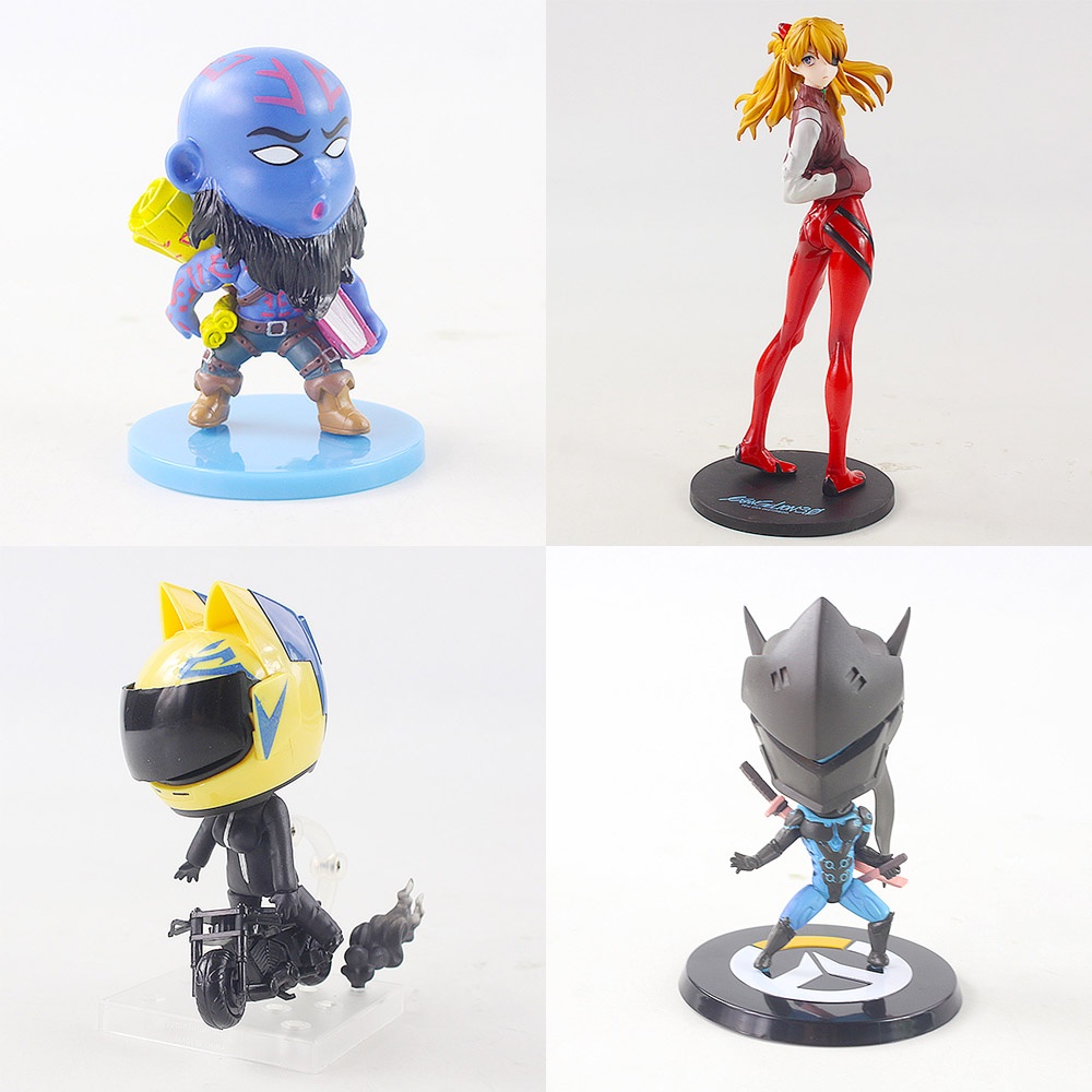 Mô Hình Đồ Chơi Nhân Vật EVANGELION EVA Asuka Langley Soryu Overwatch Shimada Genji League of Legends Ryze The Rune Mage Dursara PVC 4 Kiểu Màu NEON