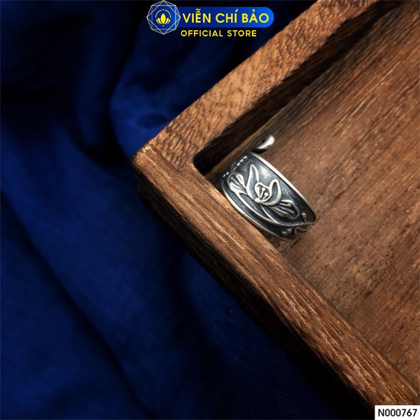 Nhẫn khổng tước cổ điển chất liệu bạc Thái 925 thời trang phụ kiện trang sức nữ Viễn Chí Bảo N000767