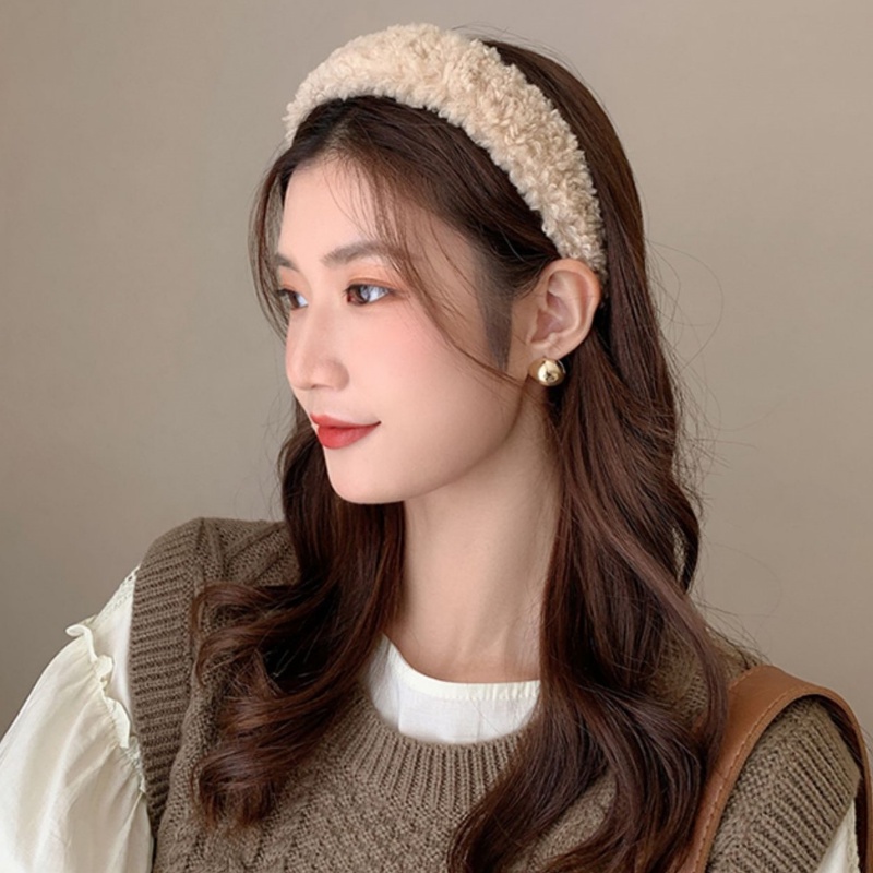 Băng Đô Cài Tóc Lông Cừu Nhiều Màu Sắc Thời Trang Dành Cho Nữ