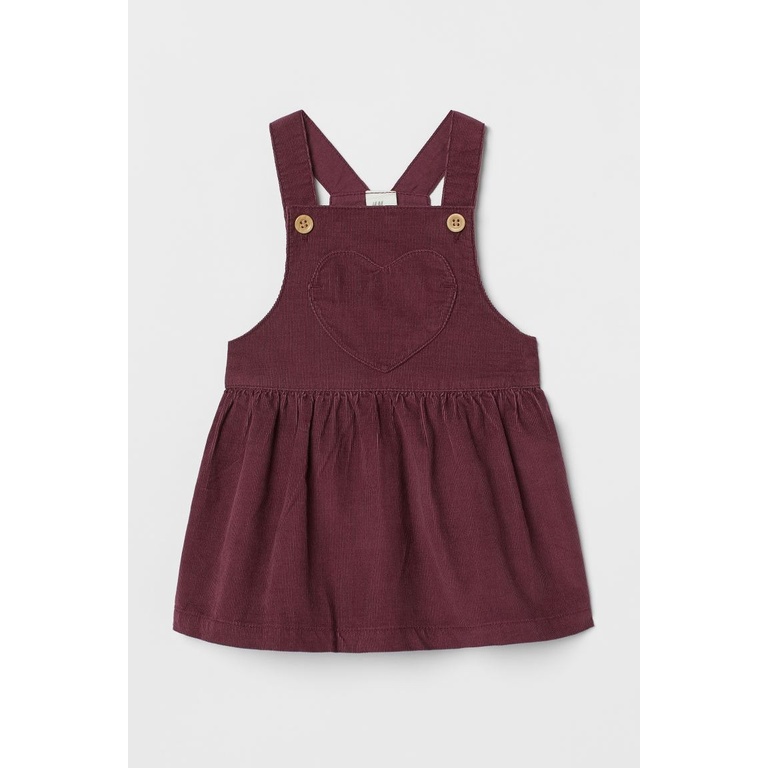 Váy Yếm nhung đỏ HM H&M _ hàng chính hãng Anh