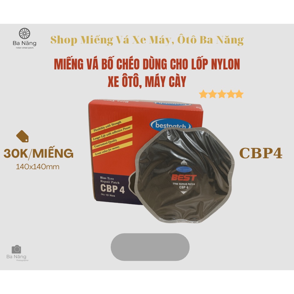 Miếng vá vỏ, vá lốp xe tải, máy cày, ôtô CBP4