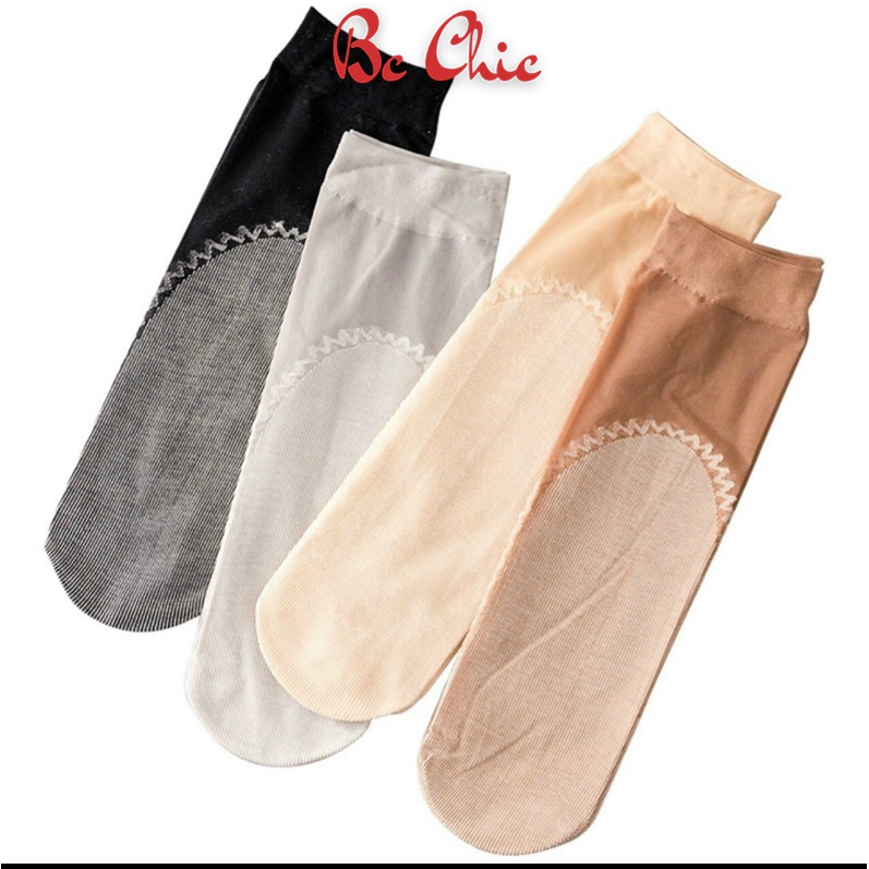 Tất nữ, combo 10 đôi tất giấy phong cách mới T763 thấm hút mồ hôi cực tôt BC_CHIC LINGERIE