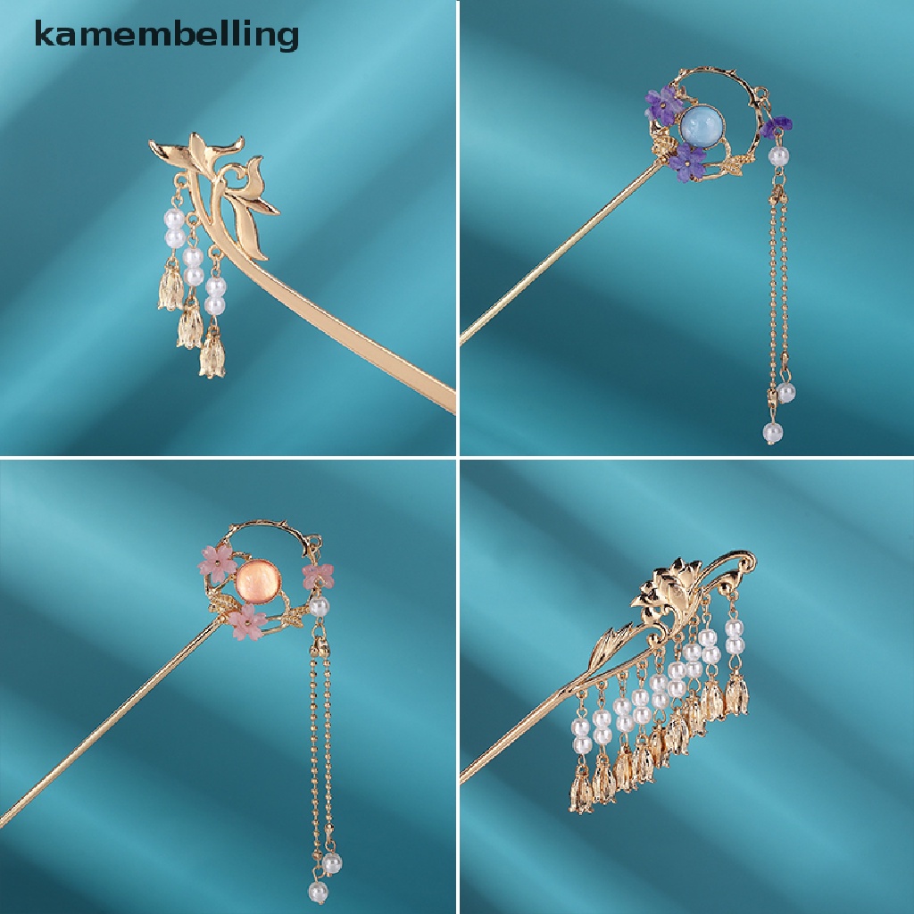 Trâm Cài Tóc Kim Loại Tráng Men Phong Cách Hanfu Trung Hoa Cổ Điển Cho Nữ