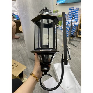 Đèn Tường Đồng - Đen - Kèm Bóng