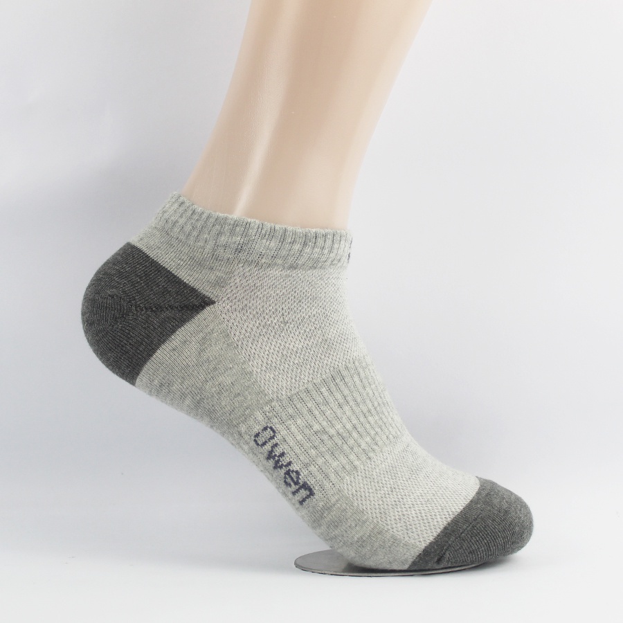 Tất Nam Owen chất cotton cao cấp cổ ngắn phối màu mềm mịn thấm hút mồ hôi ngăn mùi kháng khuẩn