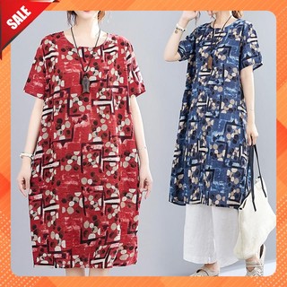 [SẴN] Đầm bigsize đũi cotton chấm bi - DT061 - béo tròn shop