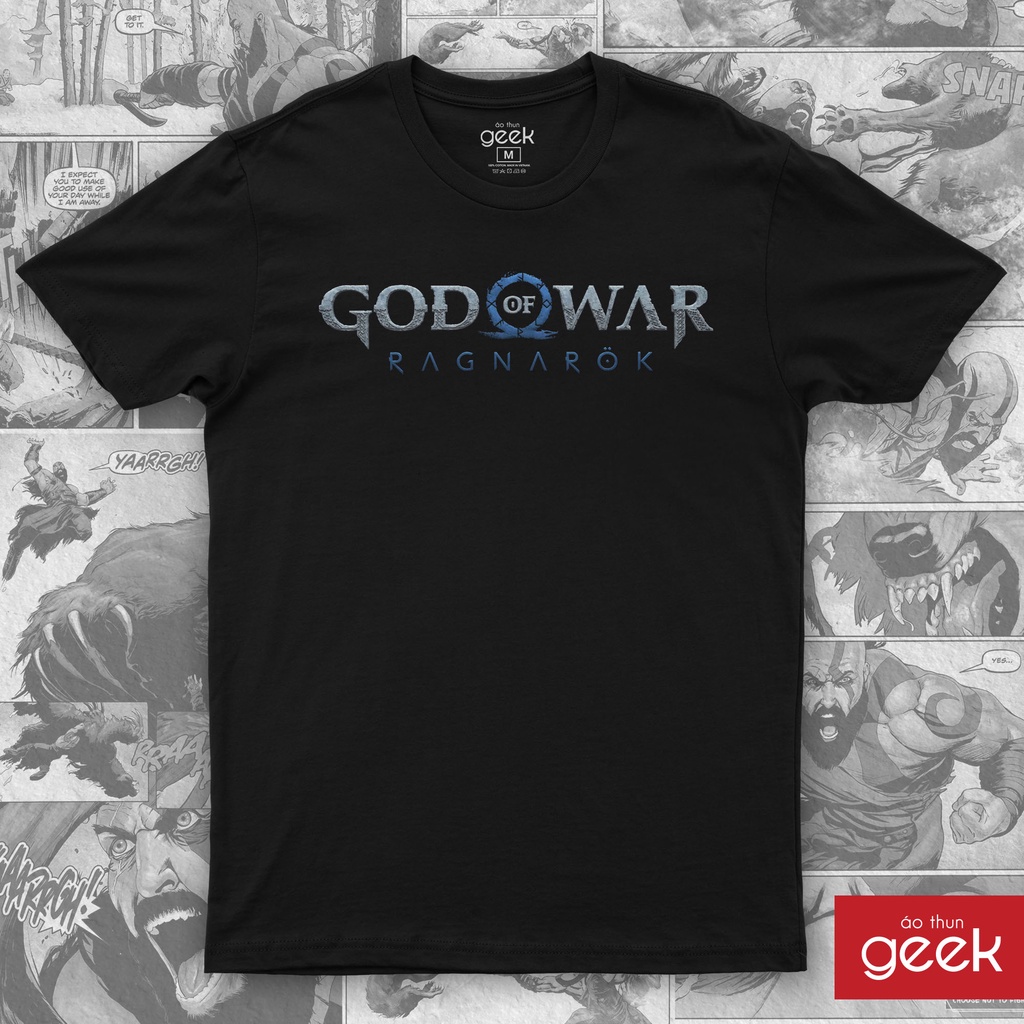 Áo thun hình God of War - Ragnarok 01, vải 100% Cotton dày, siêu mịn.