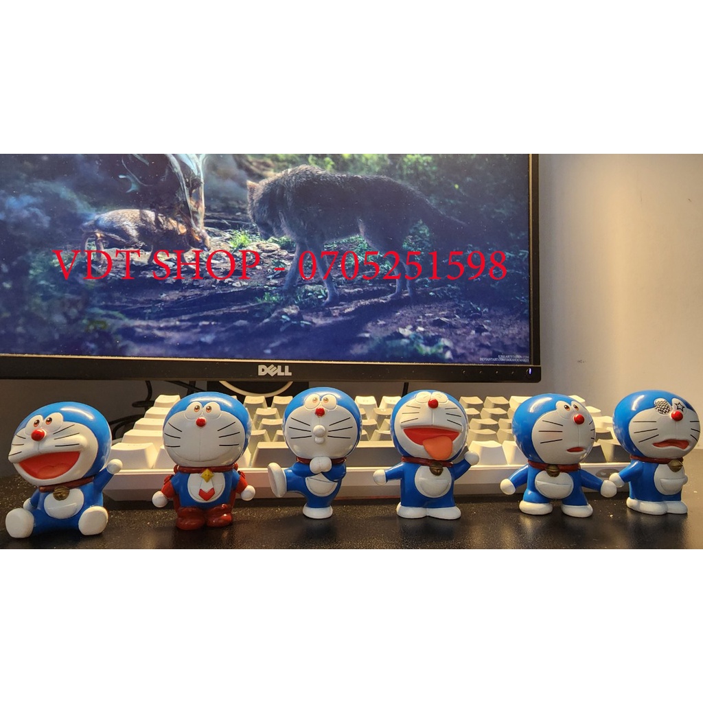 Mô hình mèo ú Doraemon Doremon Nobita đa sắc thái trang trí nhà cửa, bàn làm việc bàn học, tủ sách, taplo ô tô, quà tặng