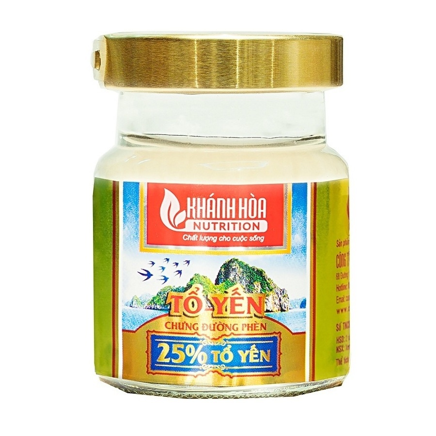 Hộp Quà Tết Yến Sào Cao Cấp 25% Tổ Yến Chưng Đường Phèn - Khánh Hòa Nutrition
