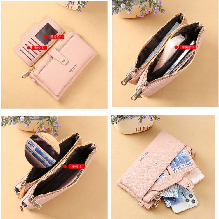 Túi Đeo Vai Nhỏ Đựng Điện Thoại 3 Ngăn Đa Năng Có Thể Tháo Rời Dành Cho Nữ