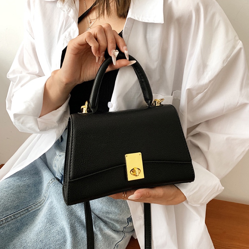 IELGY Túi Đeo Chéo Màu Sắc Trơn Phong Cách Đường Phố Cho Nữ