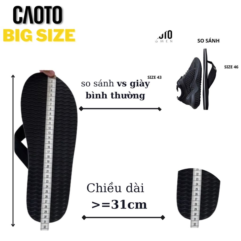 Dép Kẹp Big Size Nam 45 46 47 48 - Dép Kẹp Nam Hami  Cao Cấp Màu Đen Big Size