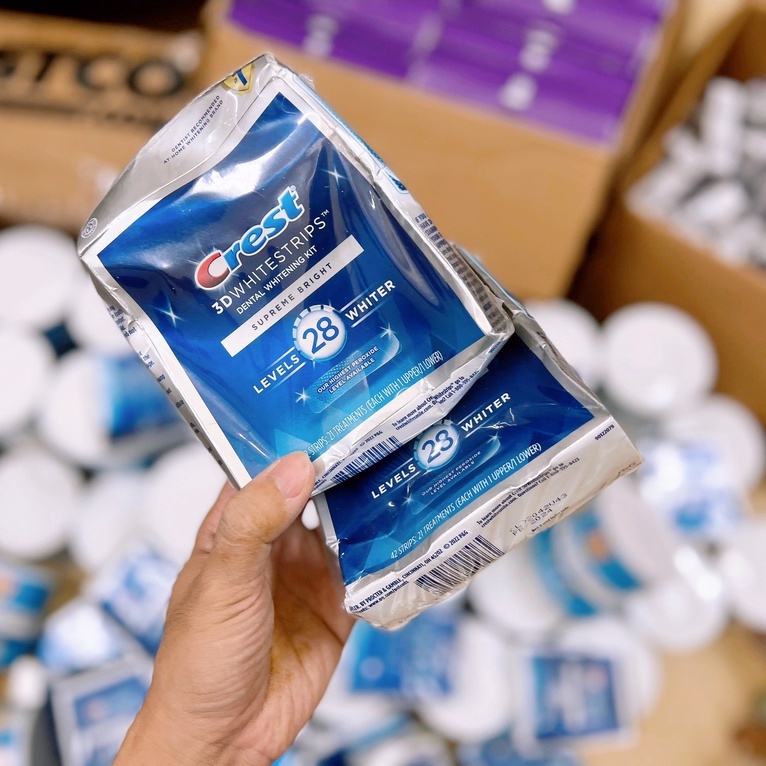 Miếng dán trắng răng Crest 3D White 1 GÓI CHÍNH HÃNG