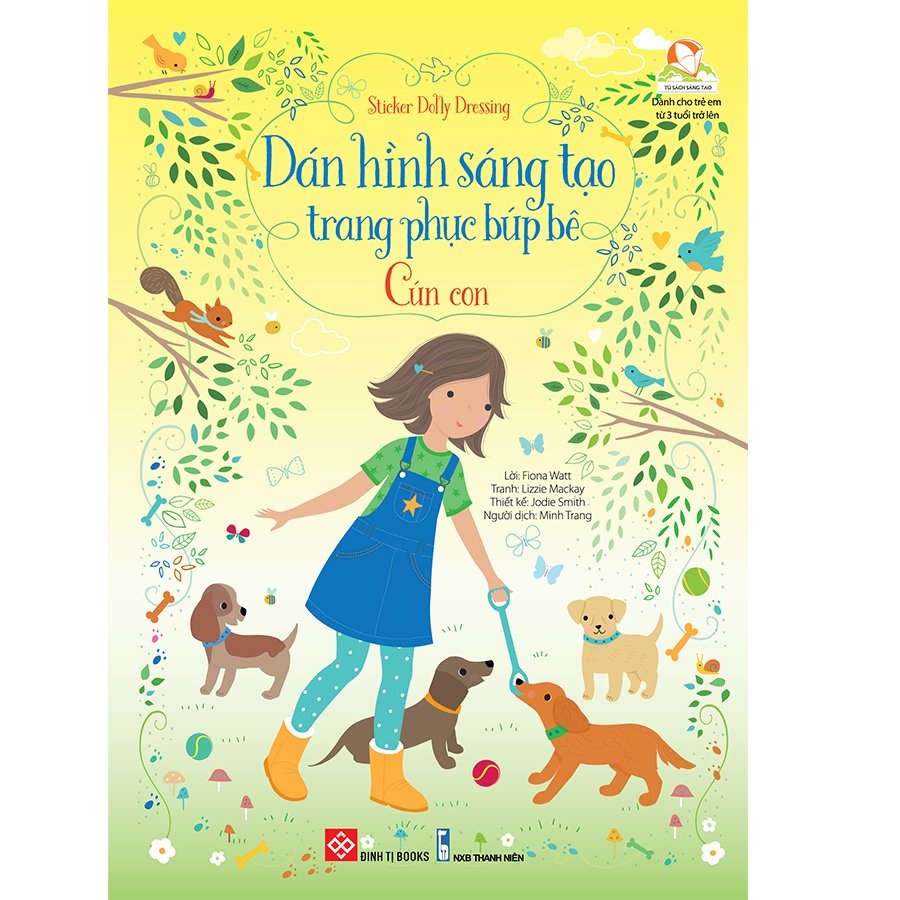 Sách - Sticker dolly - Dán hình sáng tạo trang phục búp bê - Usborne - Sách bóc dán cho bé gái